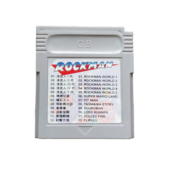 Nintendo GB Rockman Game Cartridge Made In Japan w Storage Case 90s Vintage